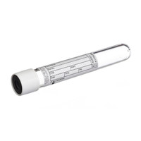 VACUETTE® Z No Additive Venous Blood Collection Tube Plain 9 mL Pull Cap Polyethylene Terephthalate (PET) Tube 455001 Case of 1200