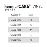 Exam Glove SemperCare Vinyl Medium NonSterile Vinyl Standard Cuff Length Smooth Ivory Not Chemo Approved SCVNP103 Case/1000 302 Sempermed USA 403580_CS
