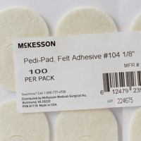 Foot Pad McKesson Pedi-Pad Size 104 Adhesive Foot 9203 Case/4000 60034 MCK BRAND 1111080_CS