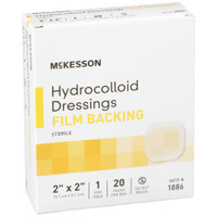 Hydrocolloid Dressing McKesson 2 X 2 Inch Square Sterile 1886 Case/400 16-6334 MCK BRAND 882991_CS