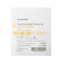 Hydrocolloid Dressing McKesson 2 X 2 Inch Square Sterile 1886 Case/400 16-6334 MCK BRAND 882991_CS