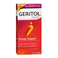 Multivitamin Supplement Geritol® Vitamin B3 / Choline Bitartrate / Iron 50 mg - 50 mg - 18 mg Strength Liquid 12 oz. Unflavored 46017001112 Each/1