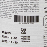 OPA High-Level Disinfectant McKesson OPA/28 RTU Liquid 1 gal. Jug Max 28 Day Reuse 73-OPA28 Case/4 MCK BRAND 852217_CS