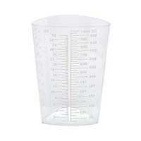 Graduated Beaker Oakridge Products Pathology Container Polypropylene 1 000 mL 32 oz. 0410-1100 Case/200 6175 OakRidge Products 1039881_CS