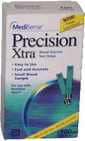 Blood Glucose Test Strips Precision Xtra100 Strips per Box 0.6 Microliter Sample Size 5 Second Test Time For Precision Xtra Pro Meter 99878 Case/600 629801 Abbott 557139_CS