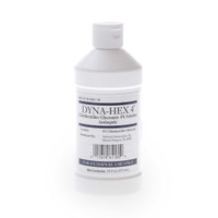 Surgical Scrub Solution Dyna-Hex 4® 16 oz. Bottle 4% Strength CHG (Chlorhexidine Gluconate) NonSterile 1061DYN16MED Case of 12 HCR62STB Dyna-Hex 4® 553879_CS