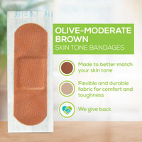 Adhesive Strip Tru-Colour1 X 3 Inch Fabric Rectangle Olive Sterile TCB-GB1500 Case/6000 48403ENR Tru-Colour Products LLC 1183082_CS