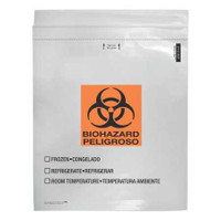 Specimen Transport Bag with Document Pouch Speci-Zip12 X 15 Inch Polyethylene Zip Closure Biohazard Symbol / Storage Instructions NonSterile IP1215B3T Case/250 5-1455 Minigrip 846777_CS