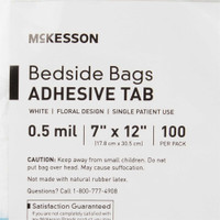 Bedside Bag McKesson 7 X 11.5 Inch White / Blue Floral Print Polyethylene 16-9203 Each/1 V21-42348E MCK BRAND 472251_EA