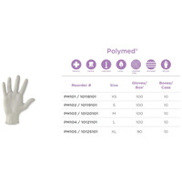 Exam Glove Polymed Large NonSterile Latex Standard Cuff Length Fully Textured Ivory Not Chemo Approved PM104 Case/1000 20-May Ventyv 349006_CS