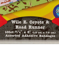 Adhesive Strip Looney Tunes Stat Strip3/4 X 3 Inch Plastic Rectangle Kid Design Looney Tunes Wile Coyote / Roadrunner Sterile 1076737 Case/1200 88521 Dukal 278008_CS