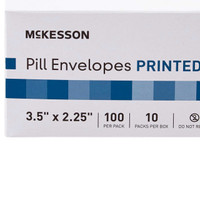 Pill Envelope McKesson White 2-1/4 X 3-1/2 Inch 63-4415 Pack/1 SL-SA669 MCK BRAND 624665_PK
