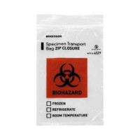 Specimen Transport Bag McKesson 6 X 9 Inch Polyethylene Zip Closure Biohazard Symbol / Storage Instructions NonSterile 4529 Case/1000 50072-180 MCK BRAND 854568_CS