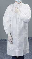 Cleanroom Lab Coat ContecCritiGear White X-Large Knee Length Disposable HCGA0042 Bag/10 16-4816 Contec Inc 1124215_BG
