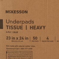 Procedure Underpad McKesson 23 W X 24 L Inch Blue NonSterile 16-16652 Case/200 H241-05 MCK BRAND 494384_CS