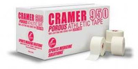 Athletic Tape Cramer950 Porous Cotton / Zinc Oxide 1-1/2 Inch X 15 Yard White NonSterile 280950 Case/32 416414 Cramer Products 839896_CS