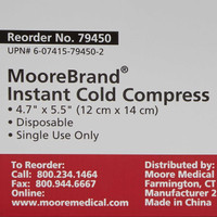 Instant Cold Pack General Purpose 4-7/10 X 5-1/2 Inch Plastic / Ammonium Nitrate / Water Disposable 79450 Pack/10 75-0084 MCK BRAND 1111663_PK