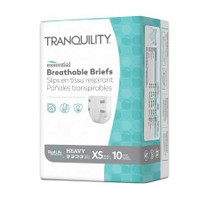 Unisex Adult Incontinence Brief Tranquility Essential X-Small Disposable Heavy Absorbency 2743 Case/100 10161 Principle Business Enterprises 1188952_CS
