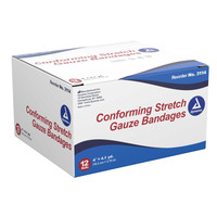 Conforming Bandage Dynarex Polyester 1-Ply 4 Inch X 4-1/10 Yard Roll Shape Sterile 3114 Box/12 PWC-513/1 Dynarex 884100_BX