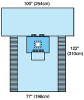 Surgical Drape Minor Procedure Drape 100 W X 77 W X 122 L Inch Sterile 29496 Case/10 5000062401 Cardinal 353111_CS