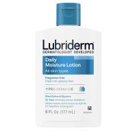 Hand and Body Moisturizer Lubriderm® 6 oz. Bottle Unscented Lotion CHG Compatible 10052800488264 Case of 12