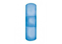 Metal Detectable Adhesive Strip AmericanWhite Cross 1 X 3 Inch Plastic Rectangle Blue Sterile 99915 Box/100 GH91 Dukal 1094539_BX