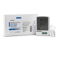 Datalogging Refrigerator / Freezer Thermometer with Alarm McKesson Fahrenheit / Celsius -58° to +158°F (-50° to +70°C) 2 Glycol Bottle Probes / Internal Sensor Flip-out Stand Battery Operated MCK80022P Pack of 1 DVS903727 McKesson 1074442_EA