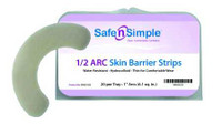 Skin Barrier Arc Safe-n Simple Mold to Fit Standard Wear Adhesive without Tape Without Flange Universal System Hydrocolloid 1/2 Curve 1 Inch W SNS22222 Case/480 64008 Safe N Simple 1156288_CS