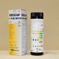 Urinalysis Test UriscanBilirubin Blood Glucose Ketones Leukocytes Nitrite pH Protein Specific Gravity Urobilinogen 100 per Bottle U774 Case/10 6640 BIOSYS LABS 1019253_CS