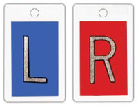 Identifier Markers 1 Inch Blue / Red Left / Right 1 Set 12000-L Each/1 12000-L 686781_EA