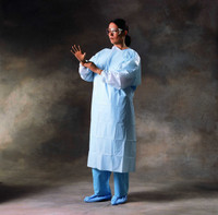 Protective Procedure Gown X-Large Blue NonSterile ASTM F1671 Disposable 69316 Pack of 12 69316 O&M Halyard Inc 447148_PK