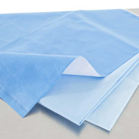 QUICK CHECK* H400 Sterilization Wrap White / Blue 48 x 48 Inch Dual Layer SMS Polypropylene Steam / EO Gas / Hydrogen Peroxide 34145 Case of 48 34145 QUICK CHECK* H400 846953_CS