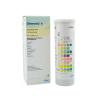 Urinalysis Reagent Chemstrip®9 Bilirubin, Blood, Glucose, Ketone, Leukocytes, Nitrite, pH, Protein, Urobilinogen For Urinalysis 11895427160 Case of 600 11895427160 Chemstrip®9 784889_CS