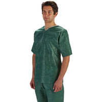 Scrub Shirt Barrier® 2X-Large Green 3 Pockets Short Set-In Sleeve Unisex 18650 Bag/12
