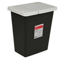 RCRA Waste Container SharpSafety™ Black Base 17-3/4 H x 11 D x 15-1/2 W Inch Vertical Entry 8 Gallon 8608RC Pack of 1 8608RC SharpSafety™ 514204_EA