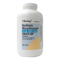 Sodium Bicarbonate 650 mg Tablet Bottle 1,000 Tablets 64980052810 Bottle of 1 64980052810 Rising Pharmaceuticals 1171950_BT