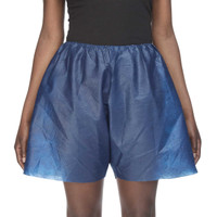 Exam Shorts MediShorts® Large / X-Large Navy Blue Nonwoven Adult Disposable 10001 Case of 50 10001 MediShorts® 350385_CS