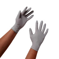 Exam Glove STERLING® Medium NonSterile Nitrile Standard Cuff Length Textured Fingertips Gray Chemo Tested 50707 Case of 2000 50707 STERLING® 747112_CS