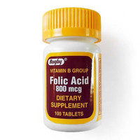 Vitamin Supplement Folic Acid 800 mcg Strength Tablet 100 per Bottle 80681007400 Bottle of 1 80681007400 MAJOR PHARMACEUTICALS 1171949_BT