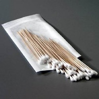 Swabstick Cotton Tip Wood Shaft 3 Inch Sterile 10 per Pack 96-1666 Case/250