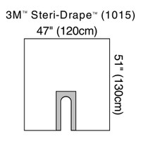 Orthopedic Drape 3M™ Steri-Drape™ U-Drape 47 W X 51 L Inch Sterile 1015 Box/10