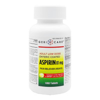Pain Relief 81 mg Strength Aspirin Tablet 1,000 per Bottle 981-10-GCP Bottle/1
