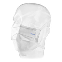 Surgical Mask Sensitive Skin Pleated Tie Closure One Size Fits Most White NonSterile ASTM Level 1 Adult 15215 Case/6