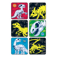 Kids Love Stickers® 90 per Pack Glow-In-The-Dark Dinosaur Bones Sticker 2-1/2 Inch 2893P Pack/1