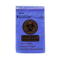 Specimen Transport Bag with Document Pouch McKesson 6 x 9 Inch Zip Closure Biohazard Symbol / Storage Instructions NonSterile 79-LAB20609BE Pack of 1 79-LAB20609BE McKesson 524353_PK