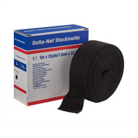 Delta-Net Black Synthetic Compression Stockinette 3 Inch x 25 Yard - Case/2