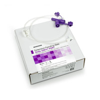 Enteral Feeding Extension Set McKesson 24 Inch Enfit Y-Port Right Angle Connector and Clamp NonSterile