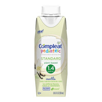 Pediatric Oral Supplement Compleat® Pediatric Standard 1.4 Cal Vanilla Flavor 8.45 oz. Carton Liquid Plant Based Food Allergies 00043900103563 Pack of 1 43900103563 Compleat® Pediatric Standard 1.4 Cal 1207051_EA