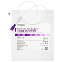 Bolus Enteral Feeding Extension Tube Set McKesson 24 Inch, EnFit, Secure Lock Right Angle Connector and Clamp, NonSterile 194-0124-24 Case of 30 194-0124-24 McKesson 1183123_CS