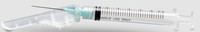Tuberculin Syringe with Needle McKesson Prevent 1 mL 27 Gauge 1/2 Inch Regular Wall Hinged Safety Needle